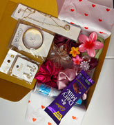Cute Surprise Gift Box for Her | Jewellery, Hair Accessories & Chocolate Combo
