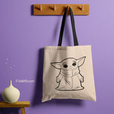 All in one Tote Bag - Baby Yoda Tote