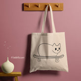 All in one Tote Bag - Skate cat Tote