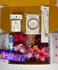 Cute Surprise Gift Box for Her | Jewellery, Hair Accessories & Chocolate Combo