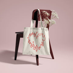 All in one Tote Bag - Flaming Heart Tote