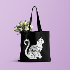 All in one Tote Bag - One cat short of Crazy Tote