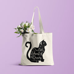 All in one Tote Bag - One cat short of Crazy Tote