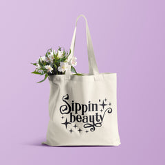 All in one Tote Bag - Sipping Beauty Tote
