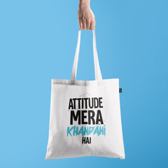 All in one Tote Bag - Attitude Mera Khandaani Hai Tote