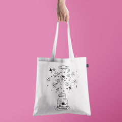 All in one Tote Bag - Mason Jar Space Tote