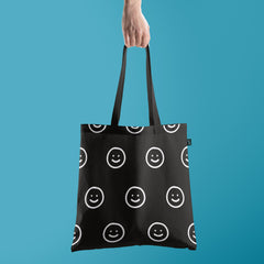 All in one Tote Bag - Smiley Pattern Tote