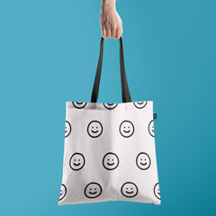 All in one Tote Bag - Smiley Pattern Tote