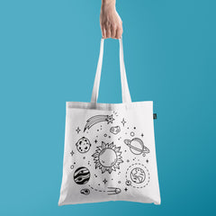All in one Tote Bag - Space Doodle Tote
