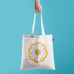 All in one Tote Bag - White Daisy Tote