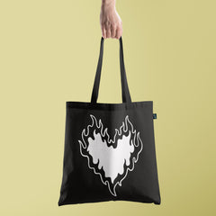 All in one Tote Bag - Heart in Fire Tote