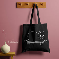 All in one Tote Bag - Skate cat Tote